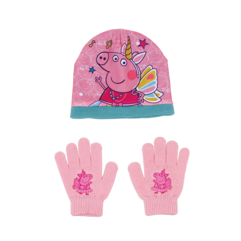 SET GORRO/GUANTES INFANTIL 48/51 PEPPA PIG "COSY CORNER" SAFTA23 ENERO PP14809