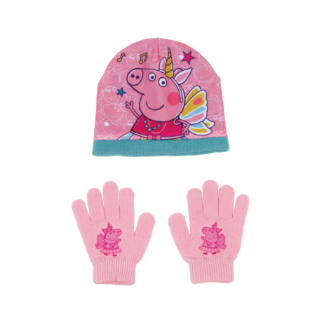SET GORRO/GUANTES INFANTIL 48/51 PEPPA PIG "COSY CORNER" SAFTA23 ENERO PP14809