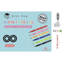 LAPIZ INFINITO C/CAPUCHA ALEX BOG 6 COLORES INTENSOS SURTIDOS ESI-0536 (18)