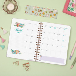 AGENDA ESCOLAR FINOCAM25 T.FLOWER JOURN.E10 1DP 25-26 ROSA+ E10 - 155X212 MM 647020226
