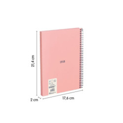 CUADERNO EUROPEAN MILAN A5 PAPEL LISO 120HOJAS DE 95G 430 SINCE 1918 ROSA 57151E80P