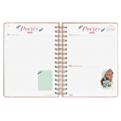AGENDA ESCOLAR FINOCAM25 T.FLOWER JOURN.E10 1DP 25-26 ROSA+ E10 - 155X212 MM 647020226