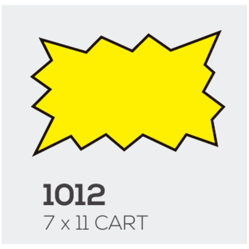 LETRERO CARTULINA EXPLOSION MEDIANO 7*11 PTE 50U