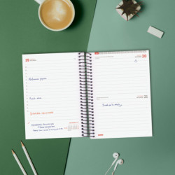 AGENDA ESCOLAR FINOCAM25 ESPIR E8 1DP 25-26 TURQUESA+ E8 - 120X171 MM 633360126