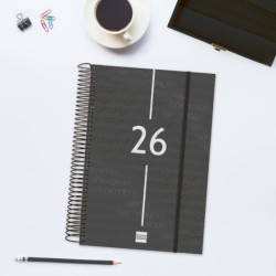 AGENDA YEAR E11 1DP 2026 NEGRO+ FINOCAM26 742076026 175 X 29 X 242 MM
