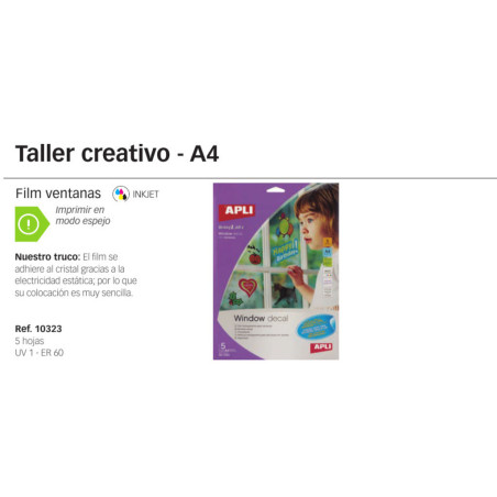 PAPEL APLI HOBBY LINE FILM TRANSP. PARA VENTANAS 5H