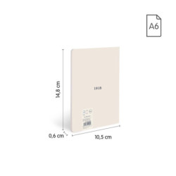 LIBRETA A6 MILAN ENCOLADA 48H LISO 95G 430 SINCE 1918 BEIGE 57261G48BG UNIDAD