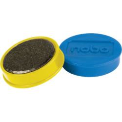 IMANES PLASTICO REDONDOS NOBO 2,5KG COLORES 38MM CAJA 10U 1915318 ESSELTE
