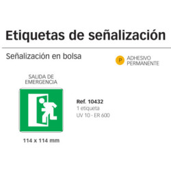 LETRERO APLI SEÑALIZACION ADHESIVO SALIDA EMERGENCIA 10432