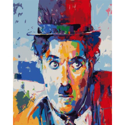 PINTAR POR NUMEROS RETRATO DE CHARLES CHAPLIN ALEX BOG SG-1945