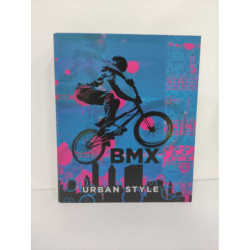 CARPETA CARTON FORRADO TAMAÑO A4 32 CM. 4 ANILLAS 35MM SENFORT BMX AZUL