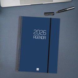 AGENDA OPAQUE E40 1DP 2026 AZUL+ FINOCAM26 742921026 230 X 29 X 297 MM