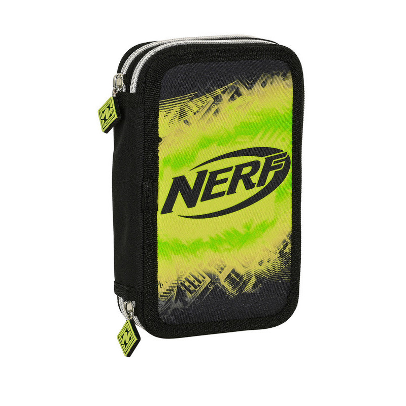 ESTUCHE CREMA DOBLE PEQ 28 PCS NERF "NEON" 412240854 19,5*12,5 SAFTA22