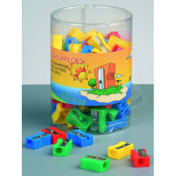 SACAPUNTAS PLASTICO. BOTE DE 100u. FAIBO PB2