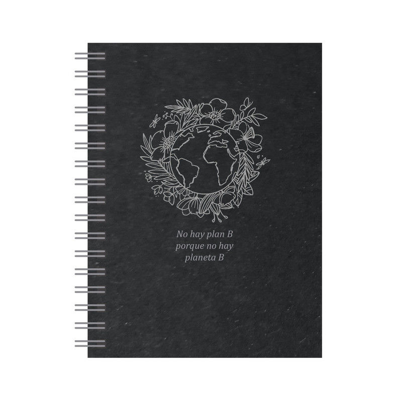 CUADERNO ESPIRAL A-5 SENFORT21 PUNTEADO 120 HOJAS ECO COLOR NEGRO 7807116