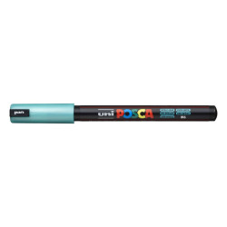 MARCADOR UNI-BALL POSCA PC-1MR PUNTA EXTRA FINA 0,7MM VERDE METALICO -M6-