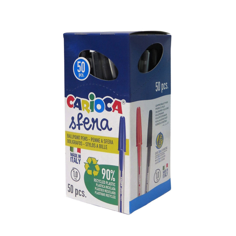 BOLIGRAFO CARIOCA SFERA CAPUCHA NEGRO C/50U 41643/01