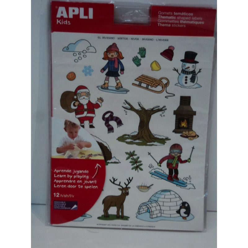 ETIQUETAS APLI GOMETS TEMATICOS INVIERNO 12H REF.11625 ^
