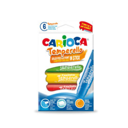 TEMPERA SOLIDA CARIOCA TEMPERELLO 6 COLORES UNIDAD 42739