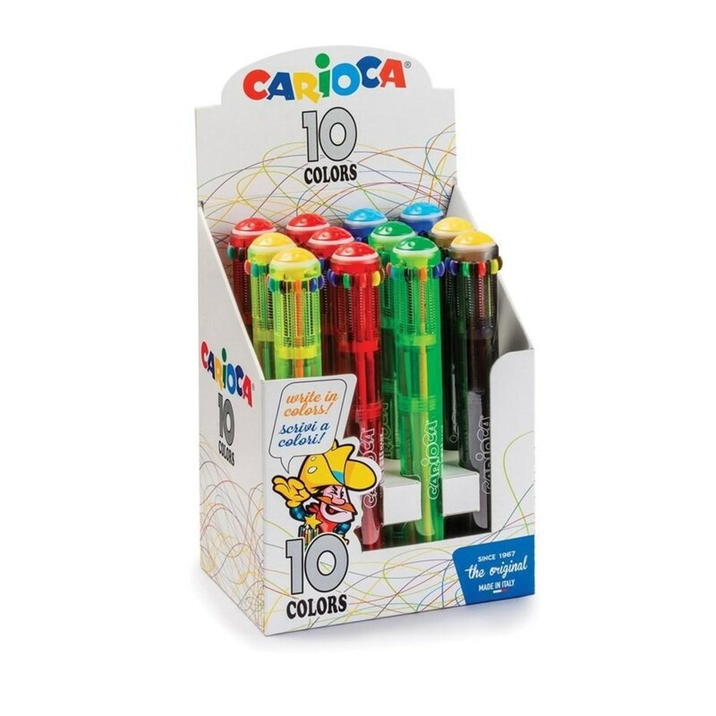 BOLIGRAFO CARIOCA 10 COLORES FLUOR 42761 UNIDAD (EXP 12U)