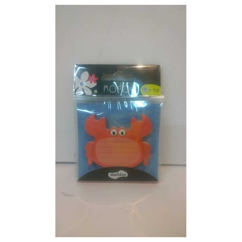 BLOC NOTAS ADHESIVO MAILDOR MODOU 50H CANGREJO 60713 ^