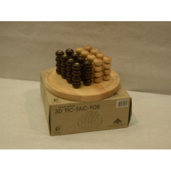 JUEGO MADERA TIC-TAC-TOE 4 RAYA 3D TOYS ^