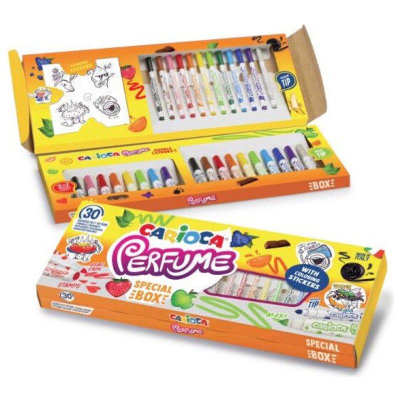 ROTULADOR CARIOCA PERFUME SPECIAL BOX 30U CON ADHESIVOS 43530