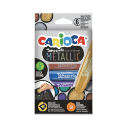 TEMPERA SOLIDA CARIOCA TEMPERELLO METALIZADO 6 COLORES UNIDAD 42674