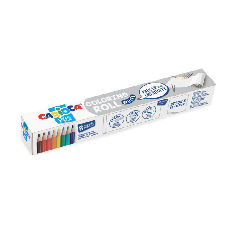 JUEGO CARIOCA KIT COLOREAR ROLLO 198*30CM LISO BLANCO UNIDAD 42980