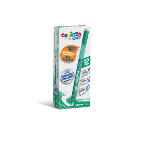 BOLIGRAFO CARIOCA OOPS CAPUCHA BORRABLE VERDE C/12U 43039/04