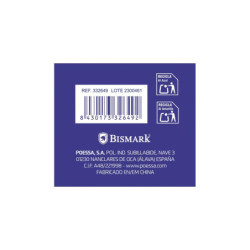 BANDA FLUORESCENTE ADHESIVA BISMARK 140*50MM 5 COLORES PP POESSA 332649