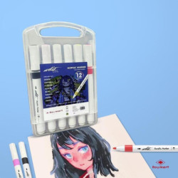 ESTUCHE MALETIN ACRILICOS PRIME PRICE 12 COLORES ALEX BOG AB-0690