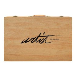 MALETIN DIBUJO LITTLE ARTIST MADERA DOS PISOS 106 PZAS ALEX BOG AB-0892