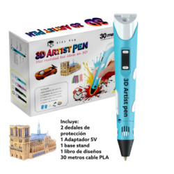 ROTULADOR IMPRESORA 3D PLA C/30 METROS ADAPTADOR USB ALEX BOG AB-0300