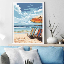 LIENZO ALEX BOG PINTAR POR NUMEROS 40*50 MIRANDO AL MAR EN PAREJA SG-0345