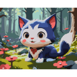 LIENZO ALEX BOG PINTAR POR NUMEROS 40*50 GATO AZUL SG-0893