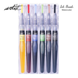 ROTULADOR TINTA LIQUIDA INK BRUSH PINCEL ACUARELABLES ALEX BOG CAJA 12U AB-0508