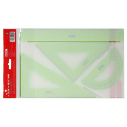 ESTUCHE DIBUJO REGLAS FLEXIBLES SURTIDO DE 3 COLORES SAFTA 943901