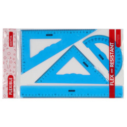 ESTUCHE DIBUJO REGLAS FLEXIBLES SURTIDO DE 3 COLORES SAFTA 943901
