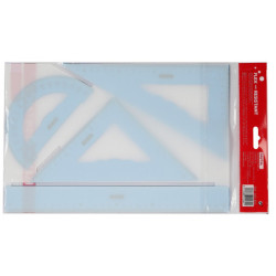 ESTUCHE DIBUJO REGLAS FLEXIBLES SURTIDO DE 3 COLORES SAFTA 943901