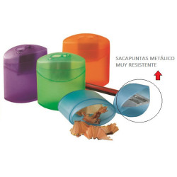 SACAPUNTAS DEPOSITO 2 AGUJEROS METALICO FAIBO 2103
