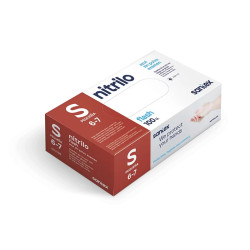 GUANTE NITRILO SIN POLVO AZUL SANTEX TALLA S 6-7 GD20BB C/100U