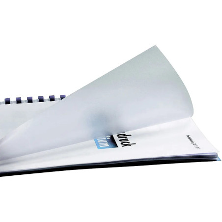 TAPAS A-4 DURA POLIPROPILENO 0,45 BLANCA TRANSLUCIDA PTE 100U YOSAN