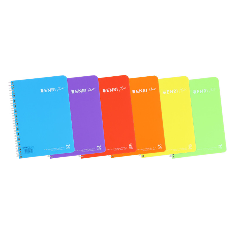 CUADERNO T PP CUARTO 80H ENRI PLASTICO 90G LISO 400133618