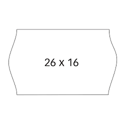 ETIQUETAS MAQ. PRYSE 26*16 ONDA BLANCA REMOVIBLE ROLLO 1000U