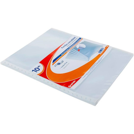 FUNDA MULTITALADRO GRAFOPLAS FL IN & OUT  BLANCO PTE 10U 39400100