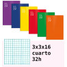 LIBRETA ESCOLOFI 4º 32H MM 3*3*16  131 0885