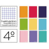 CUADERNO TD CUARTO 80H LIDERPAPEL CUADRO 6*6 MARGEN COLORES SURTIDOS 08402