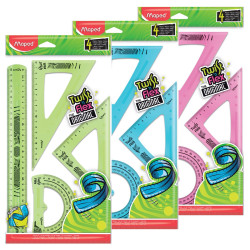 REGLA JUEGO MAPED ESCOLAR FLEXIBLE TWIST'N FLEX 25CM 4 PIEZAS 897157