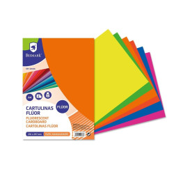 CARTULINA FLUORESCENTE A-4 DOS COLORES POESSA BLISTER 2U 324638